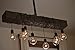 West Ninth Vintage Fayette Wood Beam Chandelier Light | Indoor Ceiling Fixture for Kitchen, Dining Room or Entryway