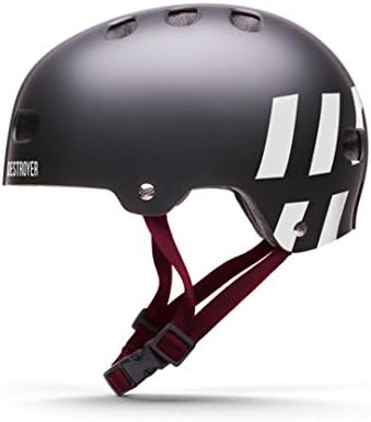 Destroyer EPS Skateboard Helmet (Black/White/Red, Small/Medium)