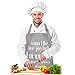 CRJHNS Aprons for Women, Men Kitchen Apron with 2 Pockets Bib Apron for Cooking (Grey)