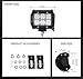 Aaiwa LED Pod Lights with Wiring Harness, 4 Inch LED Light Bar Amber White Flash Light, 2PCS 12000LM Off Road Light Spot Flood LED Work Driving Fog Lights for Truck Pickup Jeep ATV UTV SUV Boat