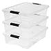 IRIS USA 26 Quart Stack & Pull™ Box, Clear