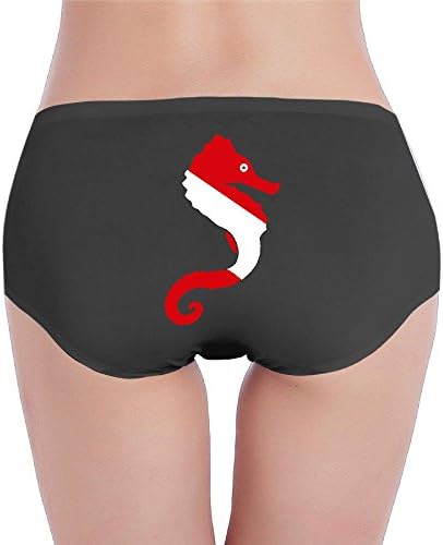 QUVIEW Sea Horse Dive Flag - Women's Brief Panties Sexy Underwear