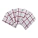 The Weaver's Blend 100% Cotton Kitchen Towels with Check Design | Kitchen Towels and Dish Cloths | Size 28”x18” | Set of 6