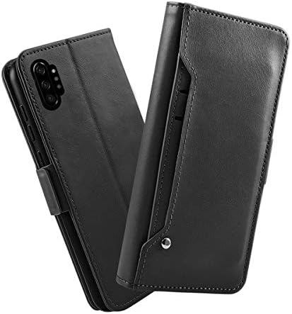 DHFDHFDJGF Case for Samsung Galaxy Note 10 Plus Leather Wallet Case Book Design with Flip Cover and Stand [Credit Card Slot] Cover Case for Samsung Galaxy Note 10 Plus - Black