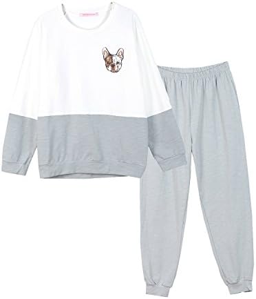 WOWPINK Women Pajamas Sets Nightgowns Sleepwear Tracksuits (Men-M, 16-81012 White)