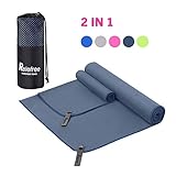 Relefree Microfiber Towels, 2 Sizes Sports, Travel, Beach Towel, XL(60x30’’) & XS(24X15’’), Quick Dry, Ultra Absorbent, Suitable for Fitness, Camping, Swimming, Backpacking