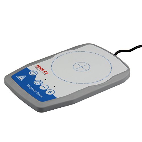 Four E's Scientific Ultra-flat Magnetic Mini-Stirrer with Stirrer Bar 15-1500rpm,US Plug