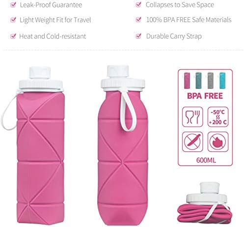 Silicone travel bottle with leak-resistant design.