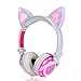 Cat Ear Headphones Glowing Lights with USB Charging Cable