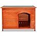 Tangkula Dog House Pets Products Pet Extreme Log Cabin Weather Resistant Home Outdoor (M)
