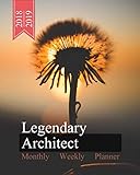 Legendary Architect, Monthly Weekly Planner, 2018 - 2019: Blowball Bloom Cover, Calendar October '18 by Biblus Books