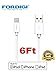 [Apple MFI Certified] FORDIGI® Lightning Cable 6.2ft (6 Feet) Extra Long 8 Pin to USB Sync/Charging Cable Cord for Apple iPhone 5 / 5s / 5c / 6 / 6 Plus, iPod 7, iPad Mini / Mini 2 / Mini 3, iPad 4 / iPad Air / iPad Air 2 (White)