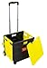 Mount-It! Rolling Utility Cart with Lid, Folding Collapsible Crate on Wheels, 55 lb Capacity, Portable Handcart for Groceries, Office, Teacher, and Travel Use