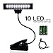 ETOPLIGHTING 10 LED Super Bright Lamp - Orchestra Music Stand Light Clip On Book Reading, Desk Travel Light APL1315