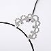 Tfoddy 5Pcs Diamond Cat Ear Hair Headbands for Girls, Young Ladies.