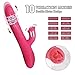 Telescopic Rabbit Vibrator Vagina Stimulator Vibration Massager, 10 Modes Skinfriendly Silicone Clitoris Massager, Treediride Rotating Vibrator USB Rechargeable G-spot Dildo Vibrator Adult Sex Toys