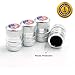 CKAuto American Flag Valve Stem Caps, Aluminum USA Tire Valve Caps, Universal Dust Proof Stem Covers for Cars, Trucks, Bikes, Motorcycles, Bicycle, Corrosion Resistant, 4 Pack(Silver)