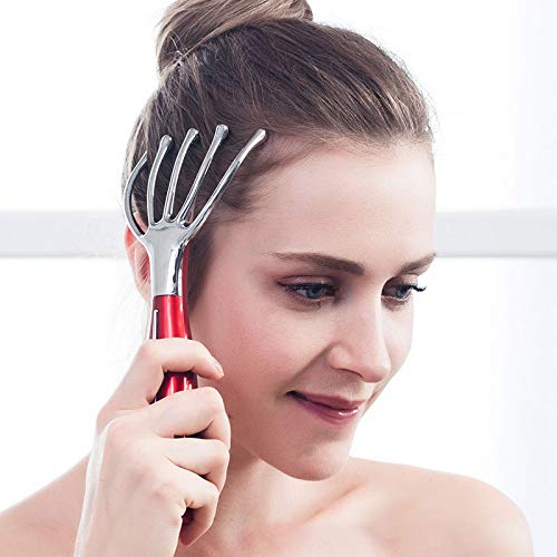 Yiwa Electric Head Massager Vibrating Scalp Massager for Sleeping Treatment Brain Stress Release Relax Massage white English packaging - Thumbnail 7