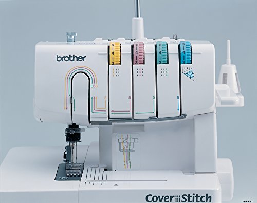 Brother Serger, 2340CV, Cover Stitch, Advanced Serger, Color-Coded Threading Guide, Dial Adjustment for Stitch Length, Presser Foot Pressure Adjustment