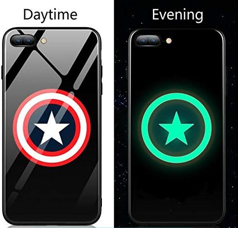 Marvel Avengers Batman Black Panther Iron Man Luminous Glass Case for iPhone 5 5S Se 6 6S 7 8 Plus X Xs Xr Max Back Cover (Batman - for iPhone X)