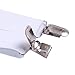 HDE X-Back Suspenders for Men Adjustable Clip-On Elastic Shoulder Strap Braces (White, 42 inches)