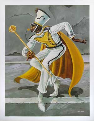 The Drum Major Print By Ernie Barnes 26 X 20 In Amazon Co Uk