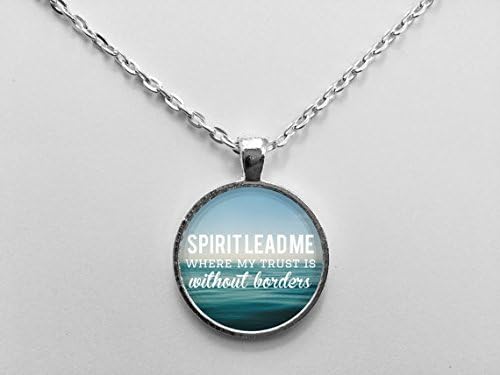 Jewelry tycoon®Spirit, Lead Me Where My Trust Is Without Borders Lyrics Necklace