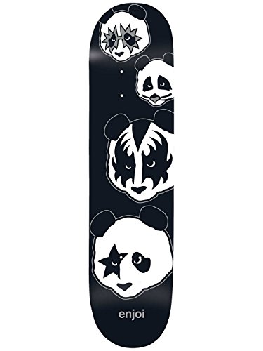 Enjoi Kiss Logo R7 Skateboard Deck,8.0,Black