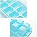 Amian Shop 3 Packs Ice Cube Trays with Lids,Make 36 Large Ice Cubes,Easy Release Compact,Odor Free Stackable White Ice Tray with Clear Removable Cover