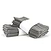 Classic Two Dozen Value Pack Terry Cloth Washcloths / Face Towels - 100% Cotton Terrycloth Economy Wash Cloth / Reusable Wipes - White - 12 (Set of 24, Gray)