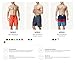 TSLA Men's 11 Inches Swimtrunks Quick Dry Water Beach, Color Block(msb02) - Navy & Red, Large.