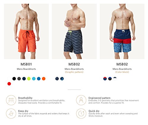 Tesla TM-MSB01-HYL_Large Men's Swimtrunks Quick Dry Water Beach MSB01 - Thumbnail 6