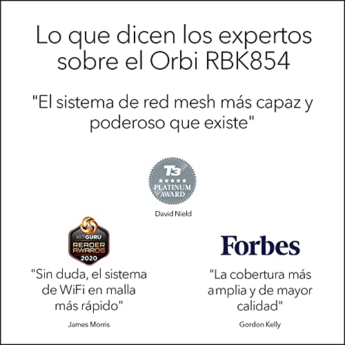 NETGEAR-Orbi-Mesh-WiF-6-RBK854-Sistema-tribanda-Compuesto-por-1-Router-y-3-Extensores-satelite-Cobertura-de-hasta-700-m-y-hasta-100-Dispositivos-AX6000-hasta-6-Gbps