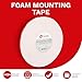 XFasten Double Sided Tape Foam Mounting Tape, 1/2-Inch x 36 Yards