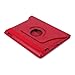 HDE iPad 2 iPad 3 iPad 4 Rotating Case 360 Degree Magnetic Cover Stand for 2nd 3rd 4th Generation iPad (Red Crocodile)