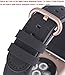 PEAK ZHANG Compatible with Apple Watch Band 38mm/40mm Women Leather Replacement Strap with Series 4/3 Rose Gold Clasp for iWatch Series 4,3,2,1(Black,38mm 40mm S/M)