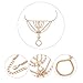 Ingemark Statement Crystal Wedding Bridal Charm Bracelet for Women Adjustable Rhinestone Gold Silver Bangle (Golden)