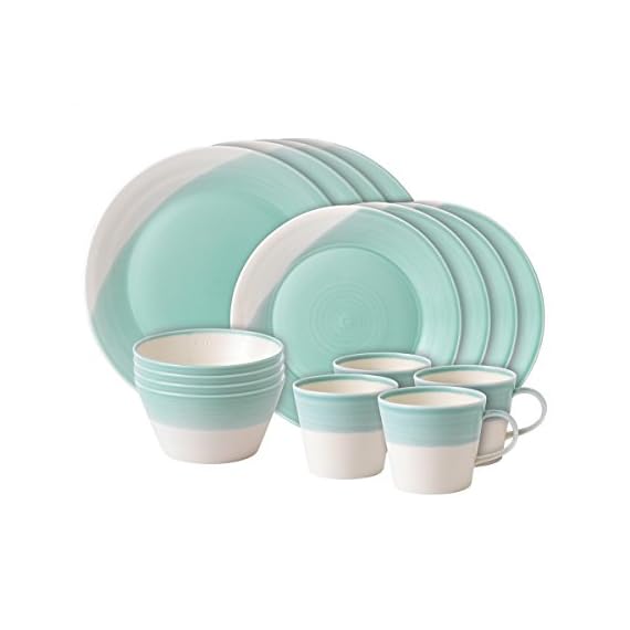 Royal Doulton Aqua 1815 Collection 16 Piece Dinnerware Set LAVORIST