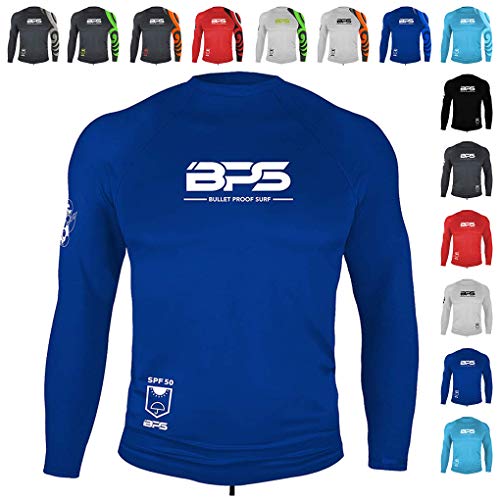 image for BPS Mens Long Sleeve Dry-Fit Rashguard with 50+ Sun Protection for Out