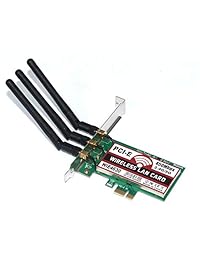 Tarjeta PCI E inalámbrica de 450 Mbps WiFi red LAN Ethernet 3 Antenas Dual 2.4G 5G (Modelo: WIE4630)
