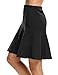 Meaneor Womens Basic Solid Versatile Stretchy Pleated Flare Skater Skirt, S-XXL