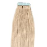 Beauty7 16-28 Inch Tape in Real Remy Human Hair Extensions #613 Bleach Blonde 30-50g 20 Pieces