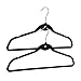 Juvale 50 Pack Black Velvet Hangers - Non Slip Hangers with Cascading Hooks - Thin Hangers - Non Slip Hangers, Black, 17.5 x 9.2 x 0.2 Inches