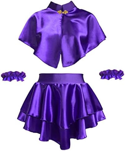 Kids Girls Greatest Showman Anne Wheeler Costume Cosplay Cape Tops with Pleated Skirt Wristband Outfit
