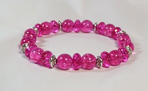 Cynthia Lynn"OCTOBER'S CHILD" Ladies' Pink Tourmaline October Birthstone Silver Stretch Bracelet
