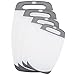 Clean Cut Cutting Board Set - 4 Piece Non-Slip Poly Plastic Kitchen Chopping Boards - Gray & White