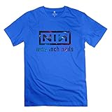 FQZX Men's NIN Band Nine Inch Nails T Shirt X-Large RoyalBlue