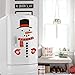 Christmas Snowman Stickers Set of 16, Cute Funny Fridge Stickers Refrigerator Stickers Holiday Christmas Decorations for Fridge, Garage, Office Cabinets, Door, Windows (Big Snowman 1Pack)
