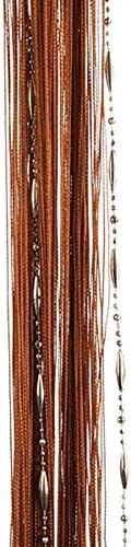 FUJINET Low-elastic Yarn String Line Bead Curtains For Rooms Doorway Balcony Shop Window Display 78"x39" Light coffee
