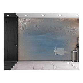 Wall26 - Reflection of a Lone Canoe on a Large Blue Lake - Wall Mural, Removable Sticker, Home Decor - 66x96 inches